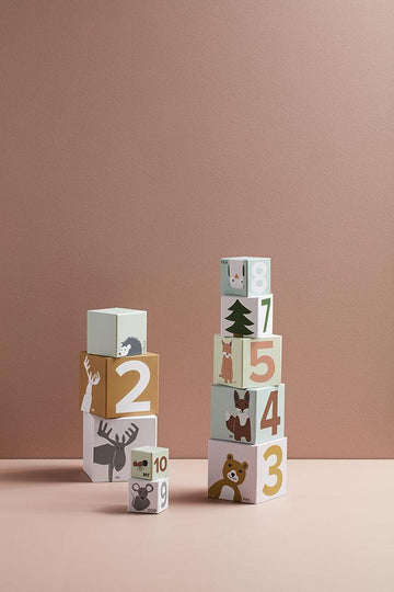 Blokkentoren karton 10 stuks - Edvin - Kid's Concept